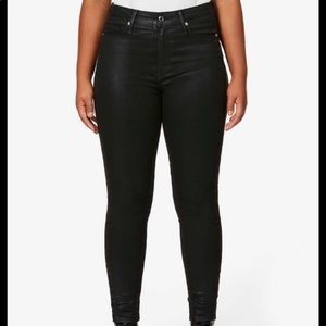 Good American Good Legs Leather-like High Waist Skinny Jeans NWT SZ 18